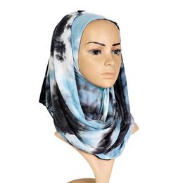2020 hot sale tie dyed modal jersey headscarf pad dyed mercerized cotton breathable universal scarf