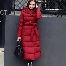 Down Cotton Jacket Women Coat Parkas Warm Thicken Long Jacket Female Plus Size Hooded Padded Coat Women Clothing Outerwear Q1789 201027