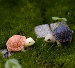 Cute Mini Turtles Landscape Ornaments Resin Garden Decorations Fairy Garden Miniatures Garden Bonsai Dollhouse Decorations Resin Craft SN