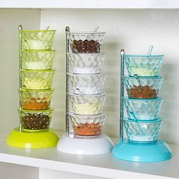 Rotatable Multi-layer Vertical Seasoning Box Jars Home Kitchen Tool Accessory Muti-layer Space-saving