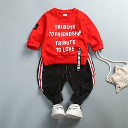 Baby Boys Clothing Set New Kids Clothing Sets Long Sleeve T-Shirt + Pants Autumn Spring Children's Sports Suit Boys Clothes 201126