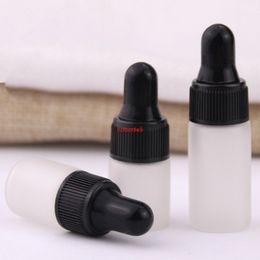 Empty Frosted Glass Dropper Bottles Pipette 2ml 3ml 5ml Sample Face Liquid Whitening Essence Serums Packaging for Makeup 1000pcspls order