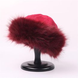 2020 Fur Hat for Women Fashion Soild Colour Natural Fur Russian Ushanka Hats Winter Thick Warm Beanies Cap