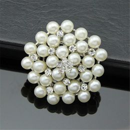 Fashion pearl Brooch Pins Corsages Scarf Clips silver gold Diamond lapel pins brooches Wedding Jewellery for men women will and sandy gift