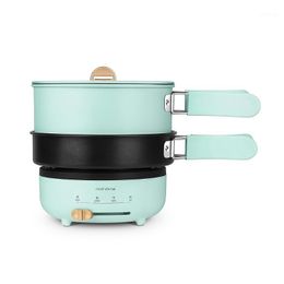 220V Collapsible Electric Multicooker Mini Portable Folding Hot Pot Double Layer Cooking Pot For Travel Household Rice Cooker1