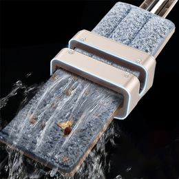 Free Hand Washing Magic Mop Self-Wringing Flat Mop Lazy Home Cleaner Automatic Spin 360 Rotating Wooden Floor Household Cleaning T200703