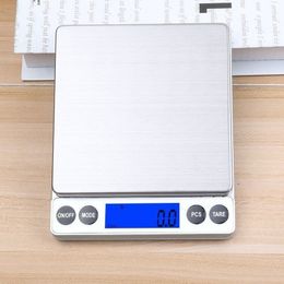 1KG/0.1g 2KG/0.1g Kitchen Electronic Scales Multi-function Baking Food Scales Ultra-precision Balance Scales Jewelry 0.1g Y200328