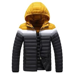 MANTLCONX Youthful Winter Jacket Men Autumn Thick Warm Fleece Hooded Parkas Jacket Coat Men Outwear Casual Windbreak Parkas 211216