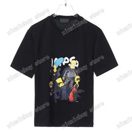 22ss Designer T Shirts Chest Family T-Shirt Print Short Sleeve High Street Casual T-shirt Cotton Tops for Men and Women black xinxinbuy XS-L