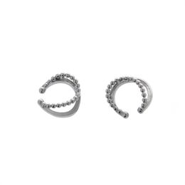 Original Double-Layer Ear Clips Earrings Without Pierced Temperament Simple And Minimalist Titanium Steel Fashion All-Match