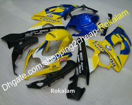 For Suzuki Cowling 2005 2006 GSXR1000 GSX-R1000 GSXR 1000 K5 05 06 Yellow Black Blue ABS Bodywork Motorcycle Fairing Kit (Injection molding)