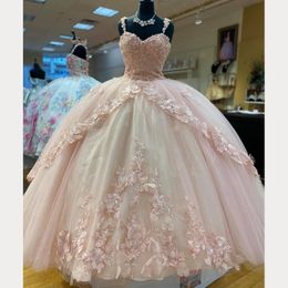Sweetheart Neck Pink Quinceanera Dresses Appliqued Beaded Ball Prom Gowns Sweet 16 Dress vestidos de