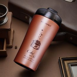 Pinkah Thermos 480ml Custom Double Wall Vacuum Thermal Tumbler 304 Stainless Steel Insulated Travel Coffee Mug with Lid LJ201218