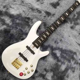 Custom BB-NE Nathan East NE Type 5 Strings Electric Bass Guitar in White