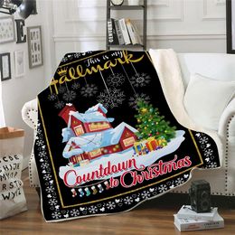 Adult Fleece Christmas Blanket Soft Thick FleeceblanketsSoft Warm sofa throwsleeping Quil blankets WQ29-WLL