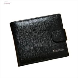 Hot Sale 2020 Genuine Leather Men Wallet New Brand Man Short Purse Cow Leather Male Wallet Men Money Bag Quality Guarantee