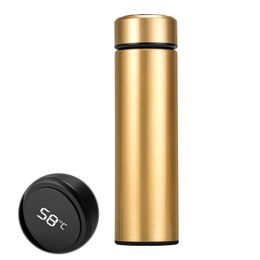 LED Temperature Display Thermos 500ml Smart Vacuum Water Bottle 304 Stainless Steel Travel Thermos Coffee Bottle SEA SHIPPING CCF3563
