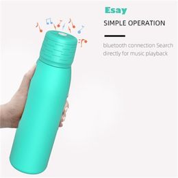 bluetooth cup UK - 500ML Bluetooth Tumbler cola bottle Speaker Double Wall Insulated mug cup 4 COLORS music cups LJJK2507 34 K2