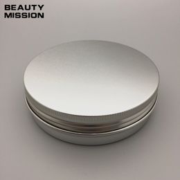 150g food green tea Aluminium jar container with screw lid , cosmetics metal bottle for cream/ wax / ointment storage ,50pc/lot