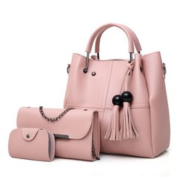 HBP style big bag European and American trend PU leather ladies handbag three-piece simple single shoulder diagonal