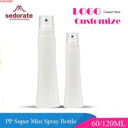 Sedorate 50 pcs/Lot White Plastic Spray Bottle For Lotion Cosmetic 60ML 120ML Super Mist Automizer Empty Bottles XME60good product