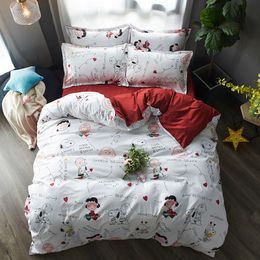 Bedding Sets Duvet Cover3/4pcs Cartoon fashion Bed sheets Single Twin Full Queen Sizes gife dropshipping Y200417