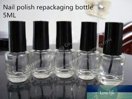 300pcs/lot 5 Ml Empty Nail Polish Bottle Bottles with White Black Lid,Small Glass Nail Polish Bottle,Mini Glass Wholesale