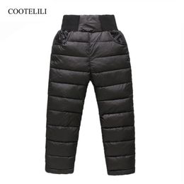 COOTELILI Kids Girl Boy Winter Pants Cotton Padded Thick Warm Trousers Ski Pants Boys Winter Trousers For Children Clothing LJ201019