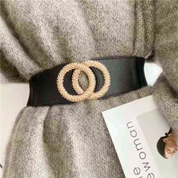 Fashion Brand Belt Women Decorative Coat with Dress Belt Waist Closing Suit Elastic Waist Seal Wide G220301