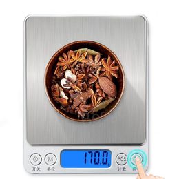 Mini Silver LCD Digital Scale Jewellery Gold Diamond Precision Weighing Electronic Steelyard Home Kitchen Scales Kitchen Tools BH5880 TYJ
