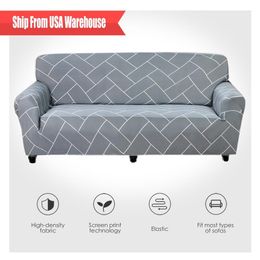 Sofa Cover Elastic for Living Room Spandex Corner Couch Slipcover Shipping from US 201119