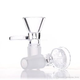 Bong 14mm and 18mm Green Grey blue clear Glass with leaves male bowl for water pipe hookahs