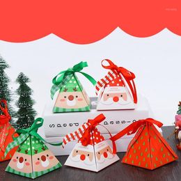 Gift Wrap 10 Pcs/set Merry Christmas Candy Box Bag Tree With Bells Paper Boxs Gifts Cute Container Supplies Navidad1