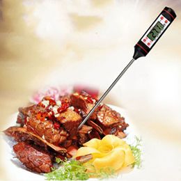 Cooking Food Thermometers BBQ Digital Thermometer Stainless Steel Household Foods Meat Thermometer Probe With 4 Buttons Kitchen Tool WLL745