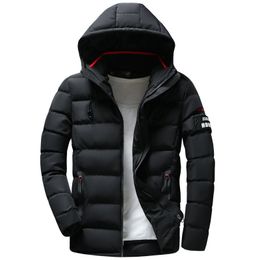 Drop Shipping New Fashion Men Winter Parkas Coat Hooded Warm Mens thick Jacket Casual Slim Fit Student Male Overcoat Streetwear 201214