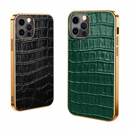 Cases Luxury Crocodile Pattern Leather Case For iphone 15 15Pro 15ProMax 14 14Pro 14Plus 14ProMax 13 13Pro 13ProMax 12 11 Pro XR Back Cover Phone Bag