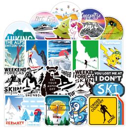 2 Sets = 140PCS Outdoor Ski Sports Graffiti Stickers Water Cup Helmet Refrigerator Skateboard Stickers