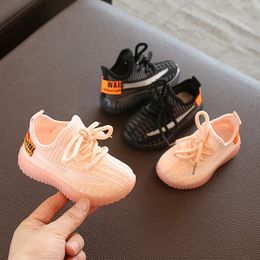 Unisex Baby Girl Lace Sneakers Sport Light Toddler Boy Solid Shoes First Walk 1- Children Shoe Casual Breathable 2020 Fall LJ201104