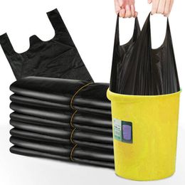 50-200pcs Disposable Vest Type Thicken Garbage Bags High Quality PE Trash Bag Refuse Rubbish Dump Junk Bag for Kitchen Waste Bin 201111