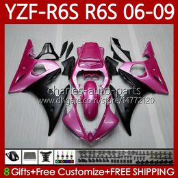 OEM glossy pink Bodywork For YAMAHA YZF-R6S YZF R6S 600CC YZF-600 2006 2007 2008 2009 Body 96No.53 YZF R6 S 600 CC YZFR6S 06 07 08 09 YZF600 2006-2009 Motorcycle Fairing