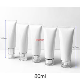 80ml Empty Cosmetic Container White Plastic Squeeze Bottle Skincare Cream Lotion Travel Packaging Soft Tube Free Shippingfree shipping it