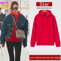 Sweatshirt women loose casual red black white Long sleeve harajuku hoodies pullovers plus size clothes spring autumn winter 201211