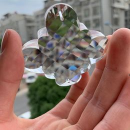 50mm Suncatcher Chinese Knot Pendants Glass Clear Chandelier Crystal Prisms Parts Hanging Decor Party Chandelier Connectors H jllrdE