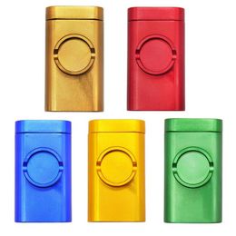 Aluminum Grind Case Pinch Hitter Container Dugout Rod Poker with Tobacco Storage Room + Grinder + Pipes All In One 5 Colors DHL