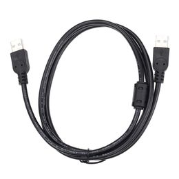 Hi-Speed Black Double USB Computer Extension Cables 1.5M USB2.0 Type A Male to A Male Cable Data Line