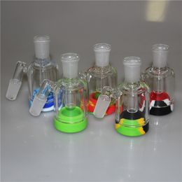 Hookah Ash catcher 14 mm 18 mm joint ashcatcher 45 90 degree clear for Water Glass hookahs Recycler oil rig bong pipes