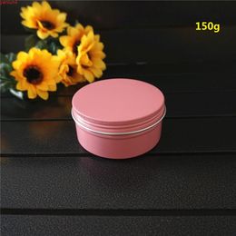 150g 82*38mm Pink Round Aluminium Box Metal Tin Cans DIY 150ml Cream Portable Jar Tea Pot Cosmetic Empty Containershigh qualtity