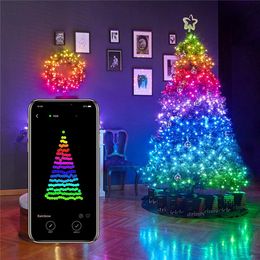 2020 hot-selling smart APP bluetooth point control star light string color change sound control waterproof 250Led christmas decoration light
