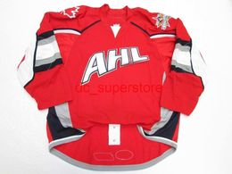 STITCHED CUSTOM 2010 AHL ALL STAR GAME RED HOCKEY JERSEY ADD ANY NAME NUMBER MENS KIDS JERSEY XS-5XL