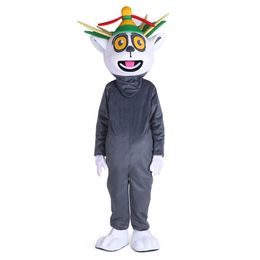 2019 hot new Madagascar King Julian Lemur Lemuroid Lemuridae Mascot Costume Cartoon Character Mascotte for Adult Halloween